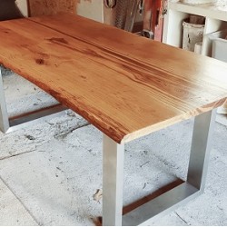 Kundenprojekt: Tisch aus Eichen-Tischplattenset 180 x 90 x 3 cm